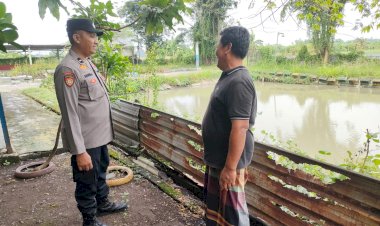 Bhabinkamtibmas-Polsek-Sukodono-Masifkan-Pengelahan-Kolam-Ikan-Lele-di-Desa-Pademonegoro