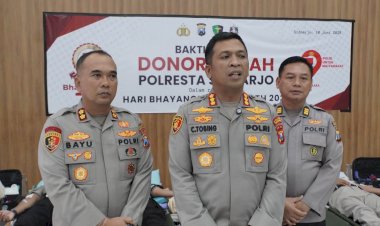 Sambut-Hari-Bhayangkara-Ke-79,-Polresta-Sidoarjo-Kumpulkan-Darah-untuk-Kemanusiaan