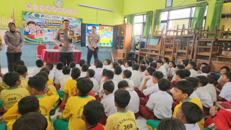 Sidoarjo Aspirasi Siswa Cegah Bullying, Polsek Gedangan Beri Edukasi Pelajar SDN Karangbong